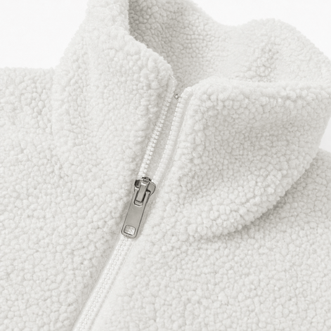 Women's Longline Half-Zip Sherpa Fleece Pullover with Pockets