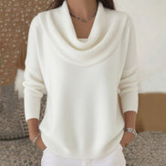 Vânia Cowl-Neck Ribbed Knit Jumper for Women