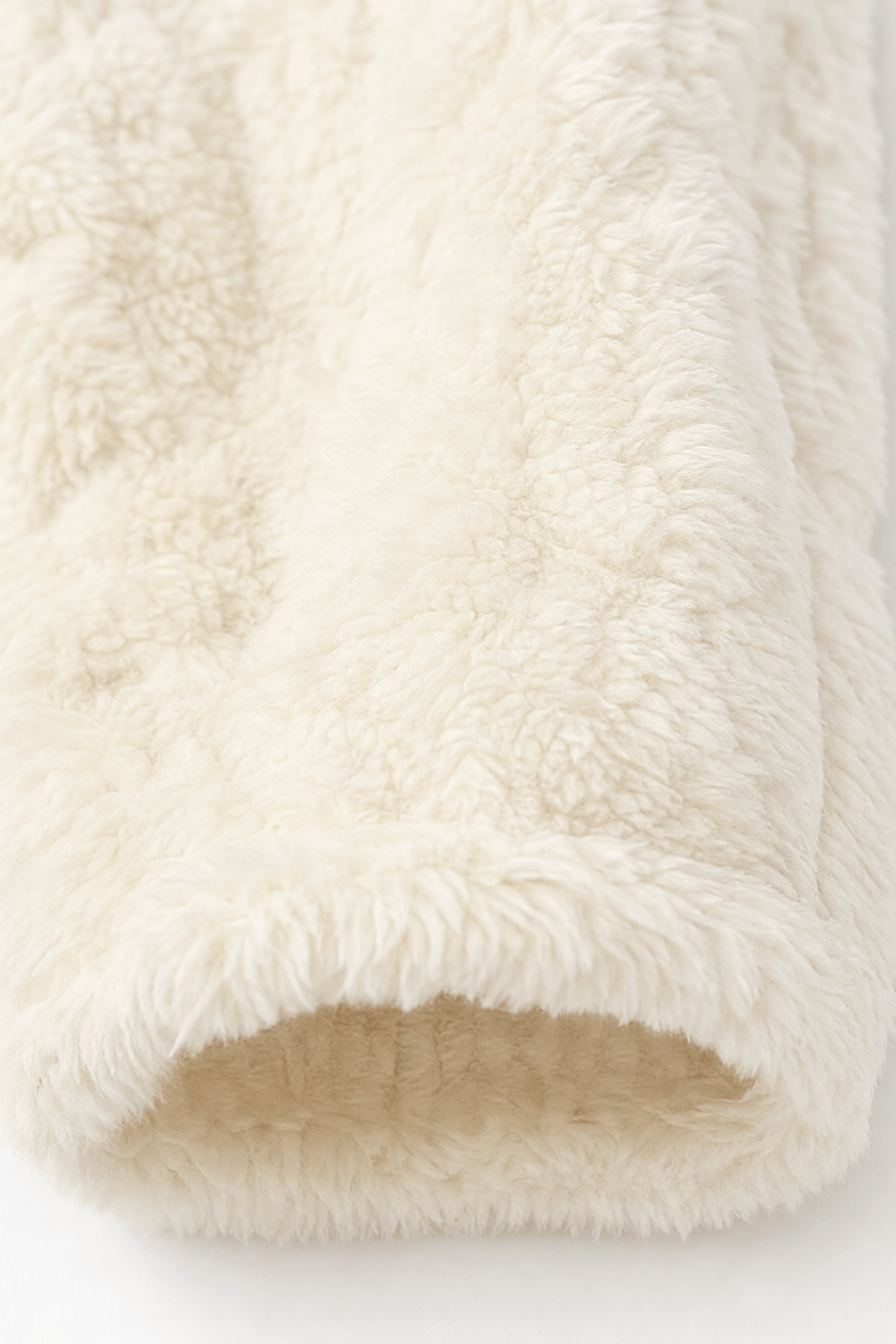 Women's Cable-Knit Hooded Longline Winter Coat with Button Hems