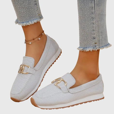 Lili Bit-Buckle Slip-On Sneakers with Orthopedic Cushioning for Women