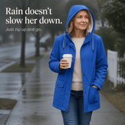 Plush-Lined Waterproof Hooded Parka Jacket for Women